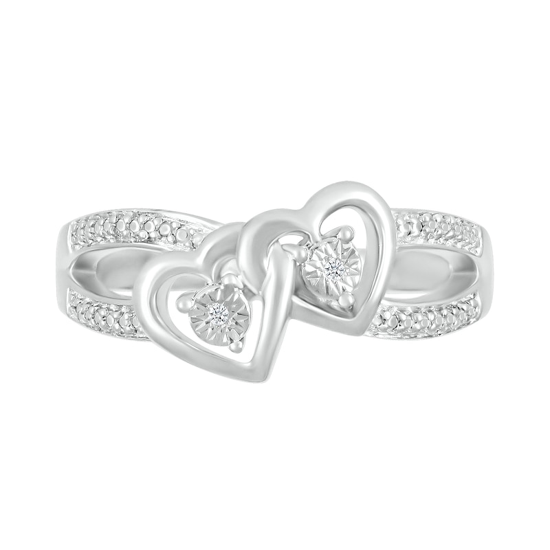 Interlocking Hearts Sterling Silver Ring Interlocking Hearts Sterling Silver Ring