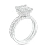 Thumbnail Image 3 of 3 CT. T.W. Certified Princess-Cut Lab-Grown Diamond Bridal Set in 14K White Gold (I/SI2)
