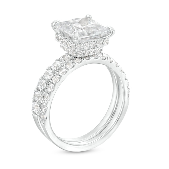 3 CT. T.w. Certified Princess-Cut Lab-Grown Diamond Bridal Set in 14K White Gold (I/Si2)