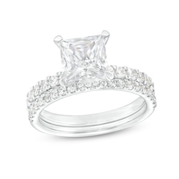 2-7/8 CT. T.W. Certified Princess-Cut Lab-Grown Diamond Bridal Set in 14K White Gold (I/SI2)