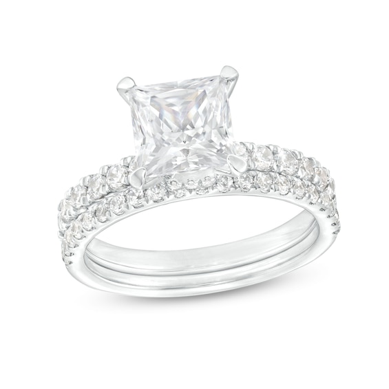 2-7/8 CT. T.w. Certified Princess-Cut Lab-Grown Diamond Bridal Set in 14K White Gold (I/Si2)