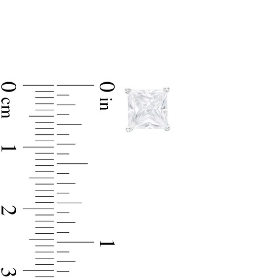 4 CT. T.w. Certified Princess-Cut Lab-Grown Diamond Solitaire Stud Earrings in 14K White Gold (F/Vs2)