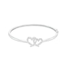 Thumbnail Image 1 of The Kindred Heart from Vera Wang Love Collection 1/4 CT. T.W. Diamond Interlocking Hearts Bangle in Sterling Silver