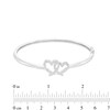 Thumbnail Image 4 of The Kindred Heart from Vera Wang Love Collection 1/4 CT. T.W. Diamond Interlocking Hearts Bangle in Sterling Silver