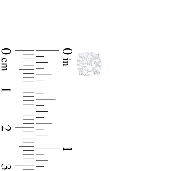 2 CT. T.w. Certified Lab-Grown Diamond Solitaire Stud Earrings in 14K White Gold (F/Vs2)