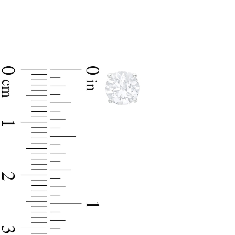 Main Image 3 of 2 CT. T.W. Certified Lab-Grown Diamond Solitaire Stud Earrings in 14K White Gold (F/VS2)