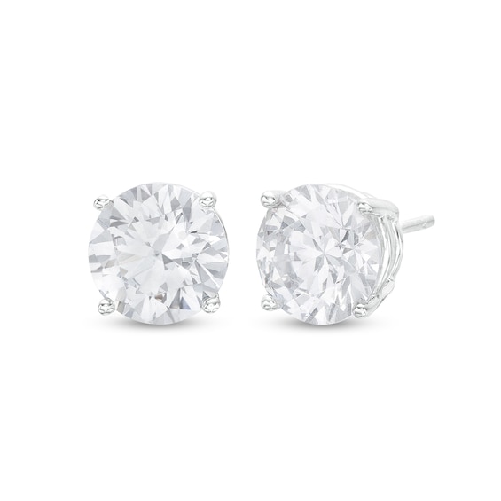 3 CT. T.w. Certified Lab-Grown Diamond Solitaire Stud Earrings in 14K White Gold (F/Vs2)