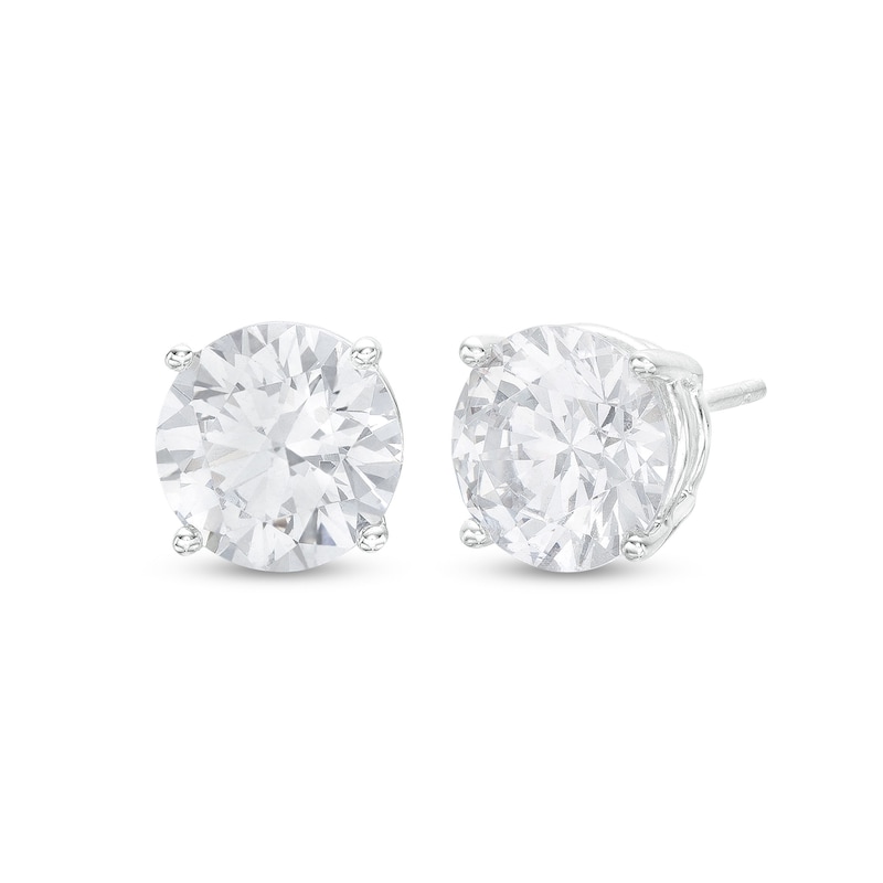 3Ct Round-Cut Lab-Created Diamond Stud Earrings 14K White Gold Finish 