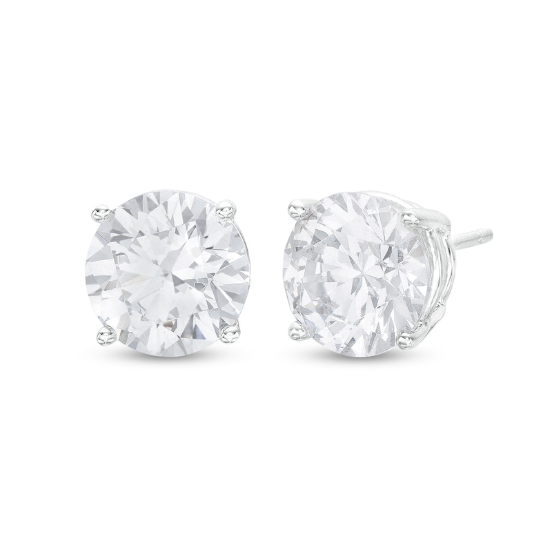 Main Image 1 of 4 CT. T.W. Certified Lab-Grown Diamond Solitaire Stud Earrings in 14K White Gold (F/VS2)
