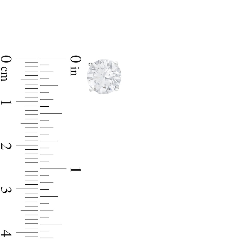Main Image 2 of 4 CT. T.W. Certified Lab-Grown Diamond Solitaire Stud Earrings in 14K White Gold (F/VS2)