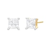 Thumbnail Image 1 of 2 CT. T.W. Certified Princess-Cut Lab-Grown Diamond Solitaire Stud Earrings in 14K Gold (F/VS2)