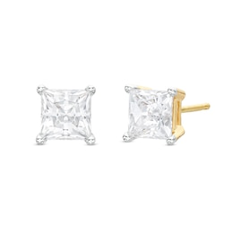 2 CT. T.W. Certified Princess-Cut Lab-Grown Diamond Solitaire Stud Earrings in 14K Gold (F/VS2)