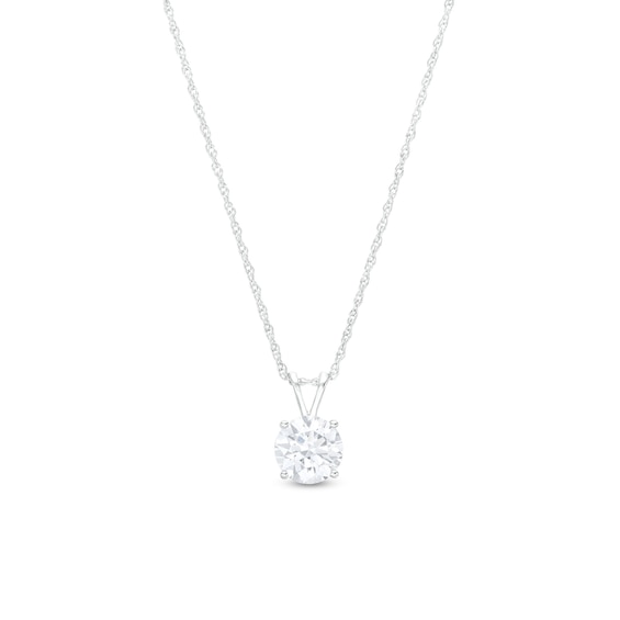 1-1/2 CT. Certified Lab-Grown Diamond Solitaire Pendant in 14K White Gold (F/Vs2)