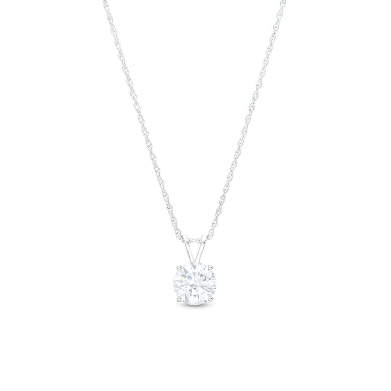 1-1/2 CT. Certified Lab-Created Diamond Solitaire Pendant in 14K White Gold (F/VS2)