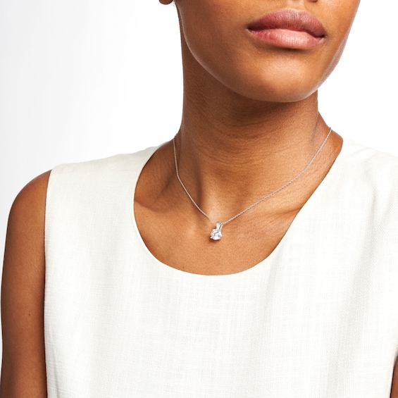 1-1/2 CT. Certified Lab-Grown Diamond Solitaire Pendant in 14K White Gold (F/Vs2)