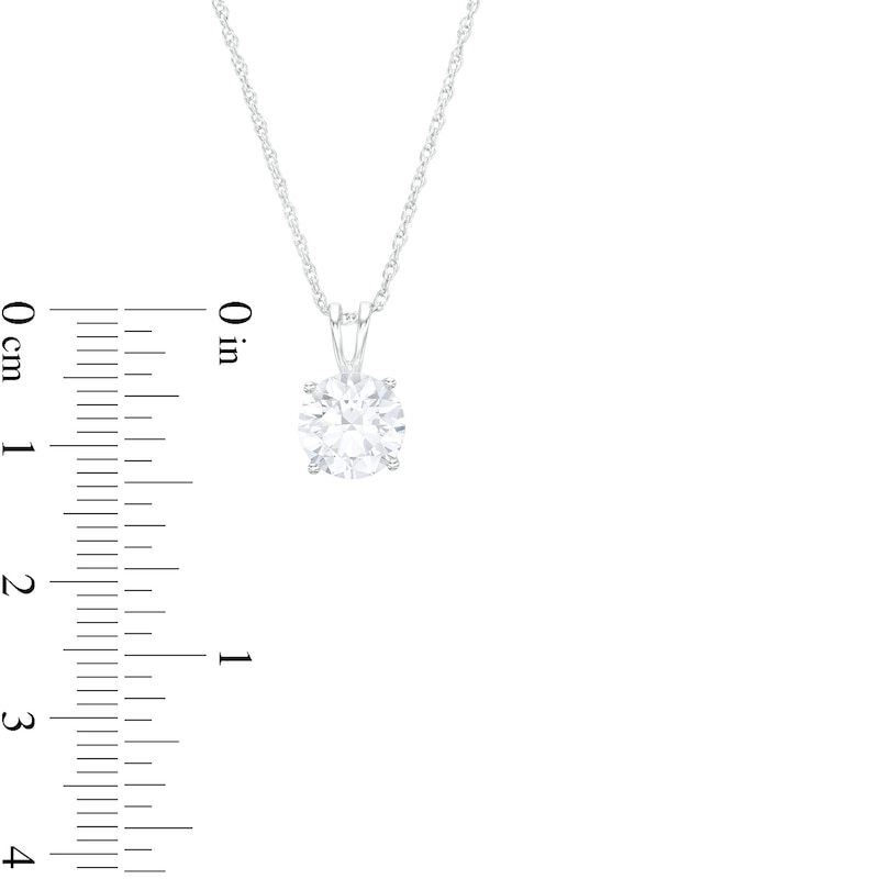 2 CT. Certified Lab-Created Diamond Solitaire Pendant in 14K White Gold (F/VS2)