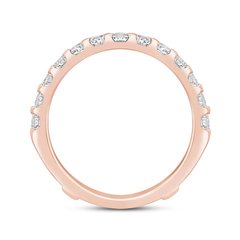 Main Image 3 of 1-1/2 CT. T.W. Certified Lab-Grown Diamond Contour Solitaire Enhancer in 14K Rose Gold (F/VS2)