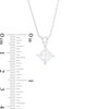 Thumbnail Image 1 of 1-1/2 CT. Certified Princess-Cut Lab-Created Diamond Solitaire Tilted Pendant in 14K White Gold (F/VS2)