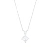 Thumbnail Image 0 of 2 CT. Certified Princess-Cut Lab-Created Diamond Solitaire Tilted Pendant in 14K White Gold (F/VS2)