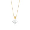 Thumbnail Image 0 of 2 CT. Certified Princess-Cut Lab-Created Diamond Solitaire Tilted Pendant in 14K Gold (F/VS2)