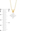 Thumbnail Image 2 of 2 CT. Certified Princess-Cut Lab-Created Diamond Solitaire Tilted Pendant in 14K Gold (F/VS2)