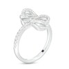Thumbnail Image 3 of The Kindred Heart from Vera Wang Love Collection 1/3 CT. T.W. Diamond Double Heart Bypass Ring in Sterling Silver