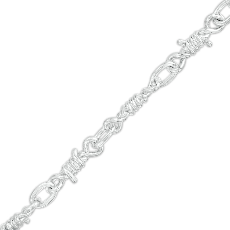 Main Image 1 of Vera Wang Men Barbed Wire Link Bracelet in Sterling Silver - 8.5"