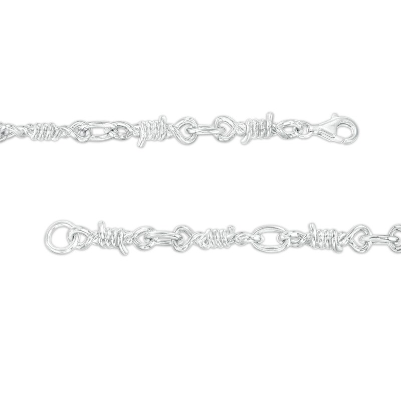 Main Image 3 of Vera Wang Men Barbed Wire Link Bracelet in Sterling Silver - 8.5"