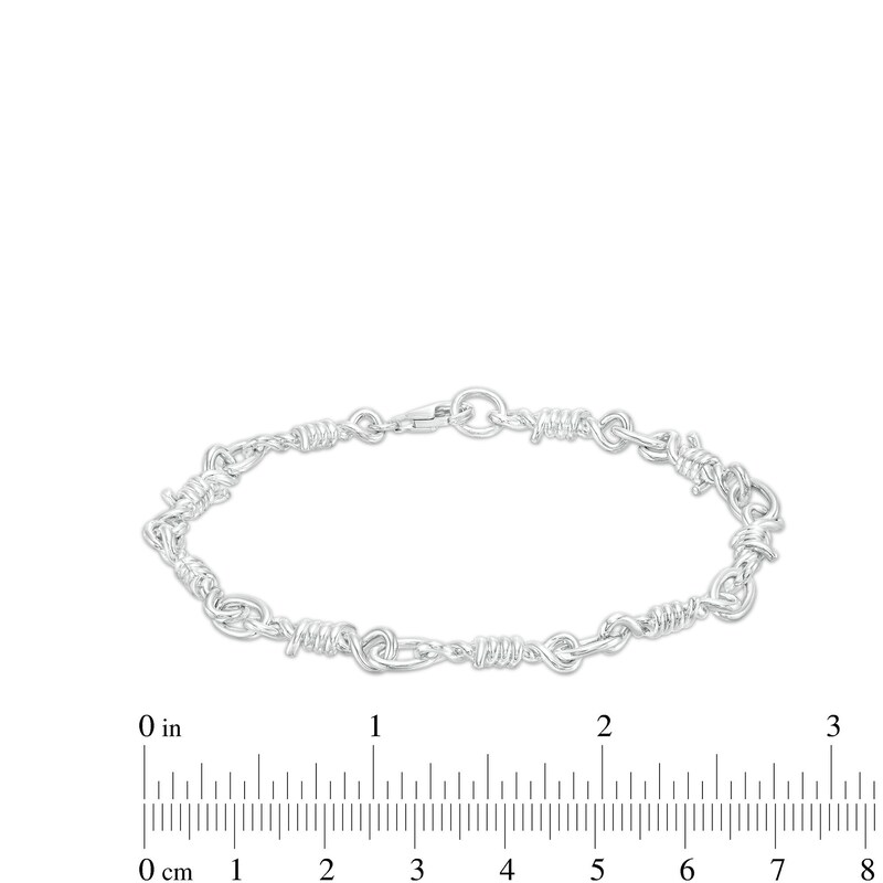 Main Image 4 of Vera Wang Men Barbed Wire Link Bracelet in Sterling Silver - 8.5"