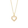 Thumbnail Image 1 of Iridescent Opal Open Heart Pendant in 10K Gold