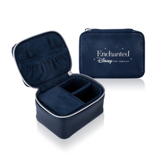 Enchanted Disney Cinderella Blue Topaz and 1/10 CT. T.w. Diamond Pendant and Stud Earrings Set in Sterling Silver - 19"