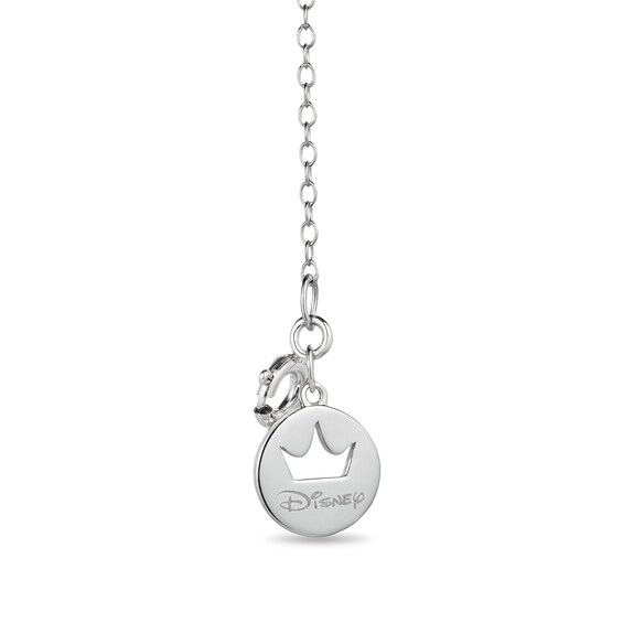 Enchanted Disney Cinderella Blue Topaz and 1/10 CT. T.w. Diamond Pendant and Stud Earrings Set in Sterling Silver - 19"