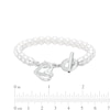 Thumbnail Image 3 of The Kindred Heart from Vera Wang Love Collection Cultured Freshwater Pearl and Diamond Bracelet in Sterling Silver