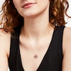 Thumbnail Image 2 of 1/4 CT. T.W. Champagne and White Diamond Double Row Heart Outline Drop Pendant in 10K Rose Gold