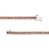 3-1/2 CT. T.W. Champagne and White Diamond Triple Row Bracelet in 10K Rose Gold