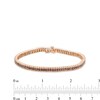 3-1/2 CT. T.W. Champagne and White Diamond Triple Row Bracelet in 10K Rose Gold