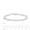 Thumbnail Image 3 of 5 CT. T.W. Certified Lab-Created Diamond Alternating Oval Link Bracelet in 14K White Gold (F/SI2)