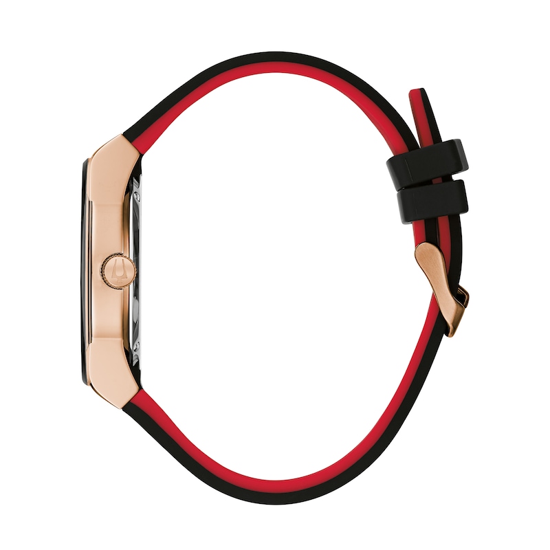 Main Image 3 of Men's Bulova Millennia Black IP and Rose-Tone Strap Watch with Black Dial (Model: 97C112)