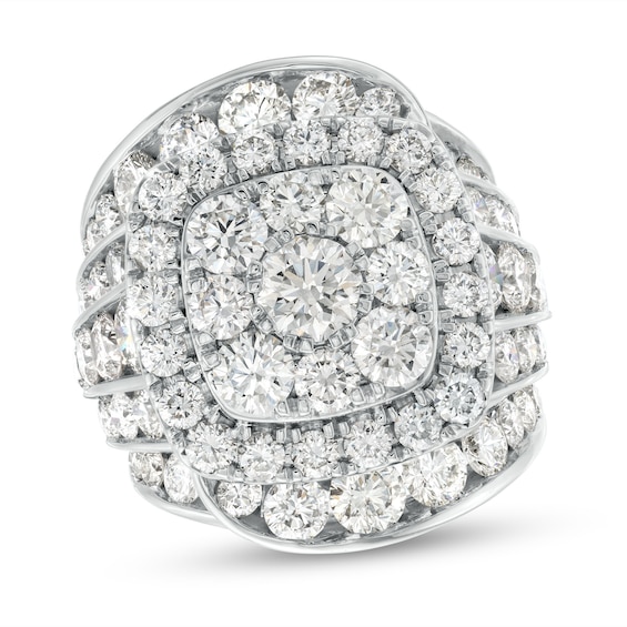 14k White Gold Cushion Lab Created Ruby & 1/10 CTW Diamond Floral Halo Ring 14k White Gold Cushion Lab Created Ruby & 1/10 CTW Diamond Floral Halo Ring