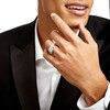 Thumbnail Image 2 of 1-1/2 CT. T.W. Certified Lab-Grown Diamond Three Stone Triple Row Slant Wedding Band in 14K White Gold (F/VS2)