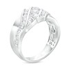 Thumbnail Image 3 of 1-1/2 CT. T.W. Certified Lab-Grown Diamond Three Stone Triple Row Slant Wedding Band in 14K White Gold (F/VS2)