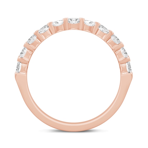 1 CT. T.w. Certified Lab-Grown Diamond Eleven Stone Anniversary Band in 14K Rose Gold (F/Vs2)