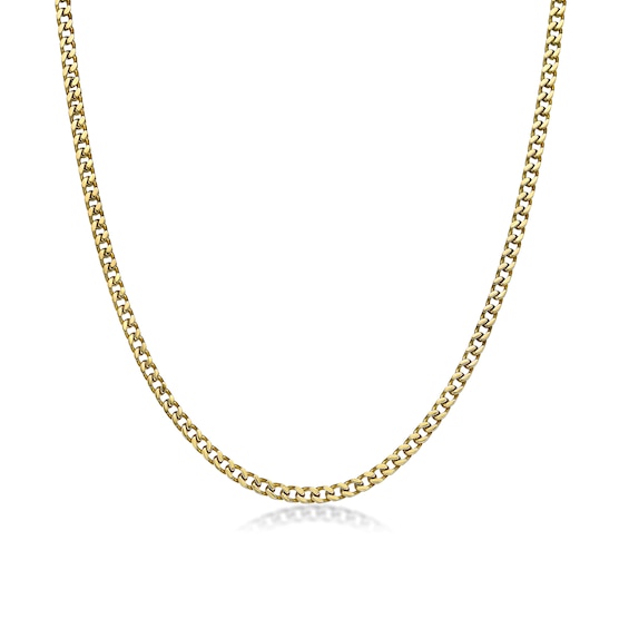 Men's 4.0mm Brushed-Finish Foxtail Chain Necklace in Solid Stainless Steel with Yellow IP - 22"
