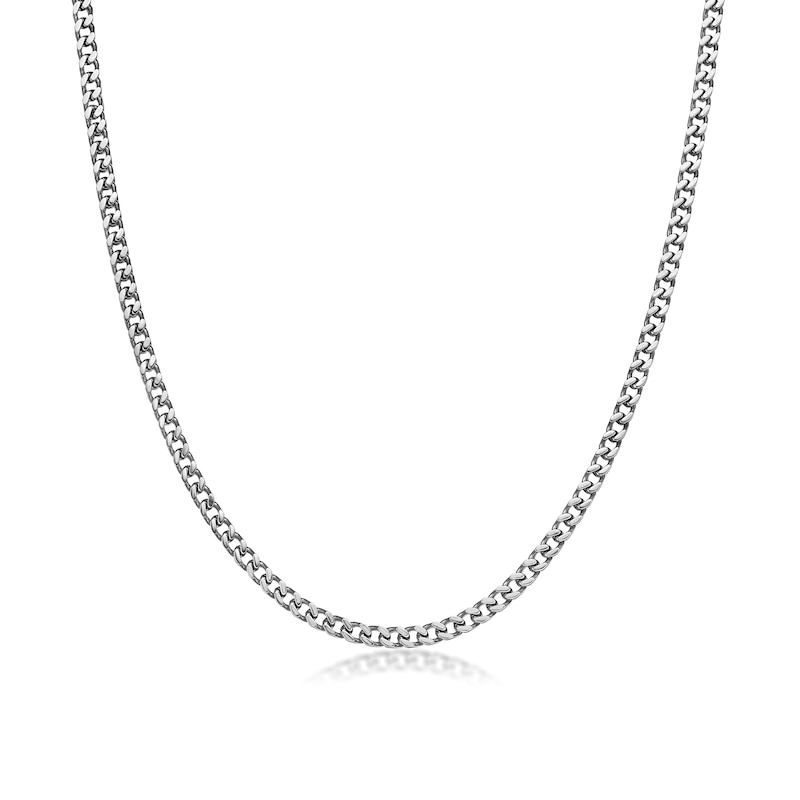 Main Image 1 of Men's 4.0mm Brushed-Finish Foxtail Chain Necklace in Solid Stainless Steel  - 30"