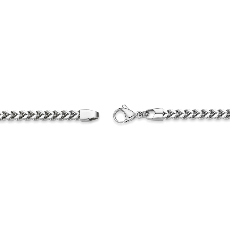 Main Image 3 of Men's 4.0mm Brushed-Finish Foxtail Chain Necklace in Solid Stainless Steel  - 30"