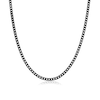 Thumbnail Image 1 of Men's 4.0mm Brushed-Finish Foxtail Chain Necklace in Solid Stainless Steel  with Black IP - 22"