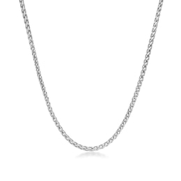 Men's 3.0mm Wheat Chain Necklace in Solid Stainless Steel  - 22"
