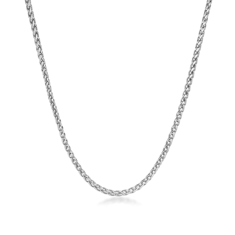 Men's 3.0mm Wheat Chain Necklace in Solid Stainless Steel  - 22"