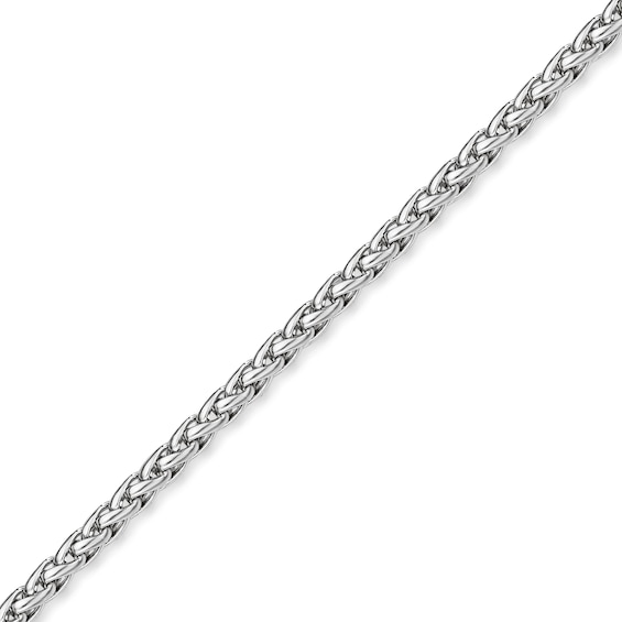 Men's 3.0mm Wheat Chain Necklace in Solid Stainless Steel - 22"