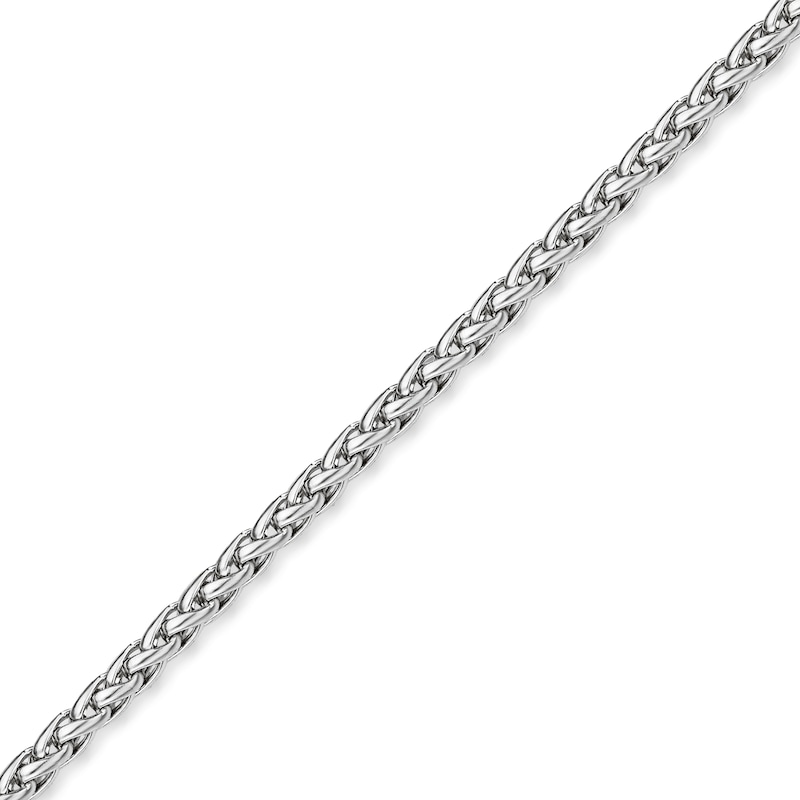 Main Image 2 of Men's 3.0mm Wheat Chain Necklace in Solid Stainless Steel  - 24"